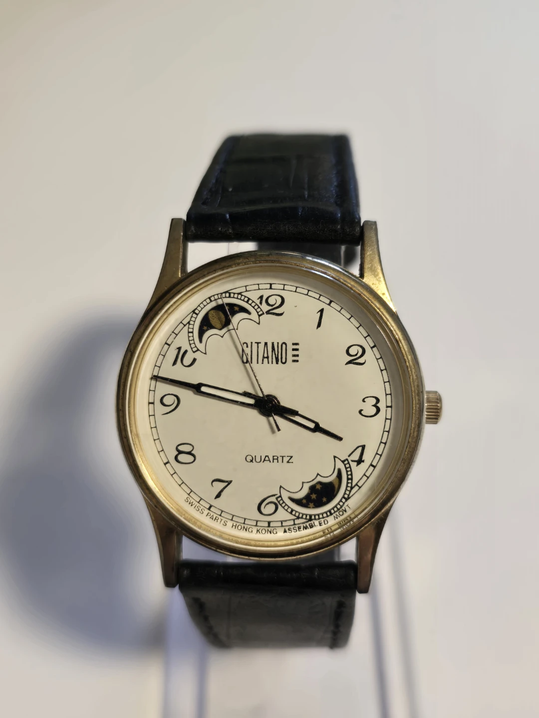31mm Gitano Moon and Stars Quartz Watch NEW BATTERY