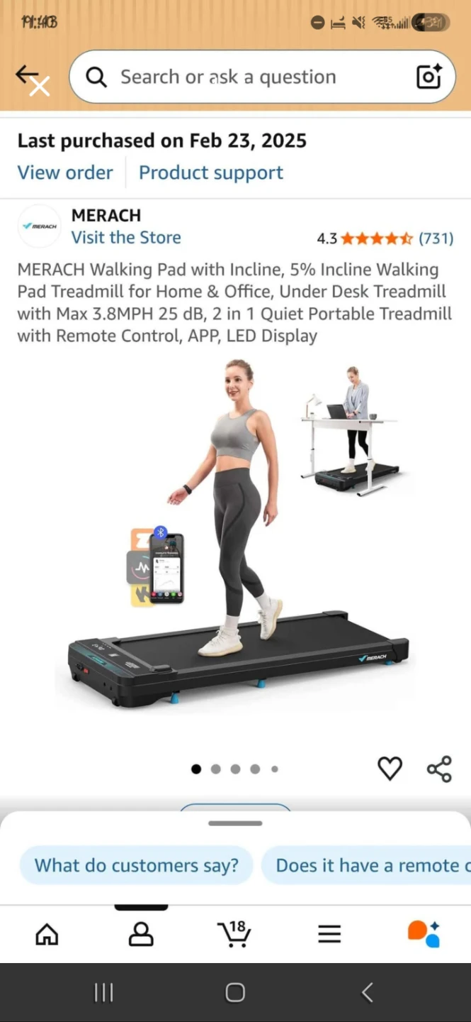 MERACH Walking Pad with Incline Treadmill