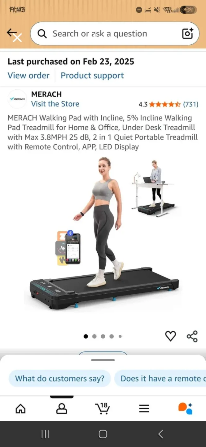 MERACH Walking Pad with Incline Treadmill