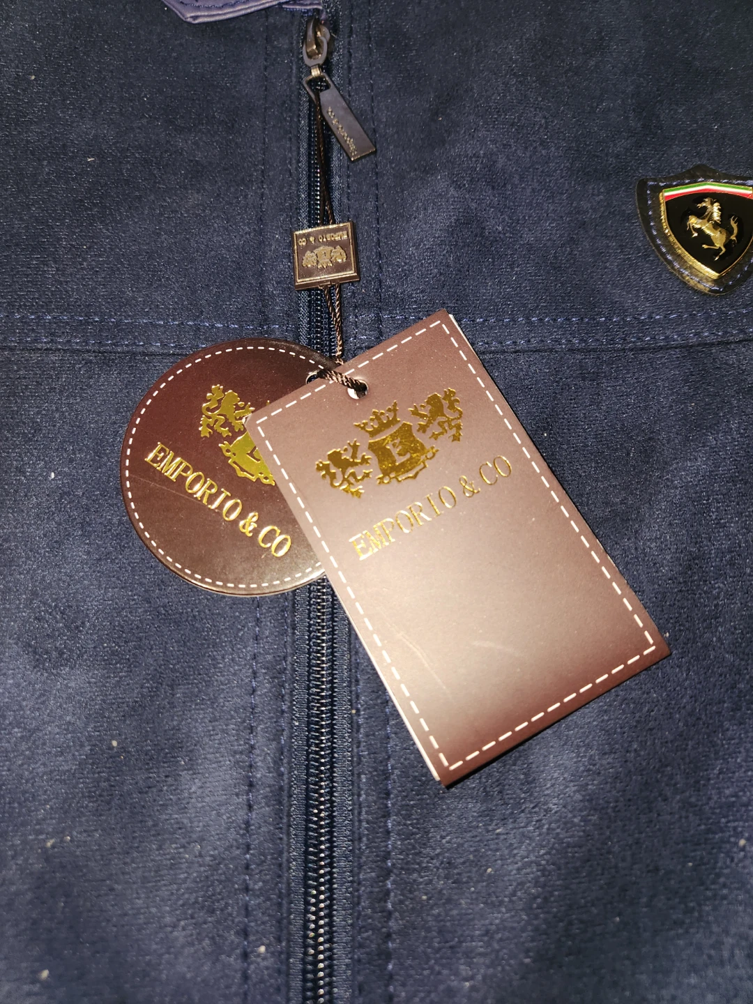 Ferrari Emporio & Co. Blue Suede & Black Leather - photo 2