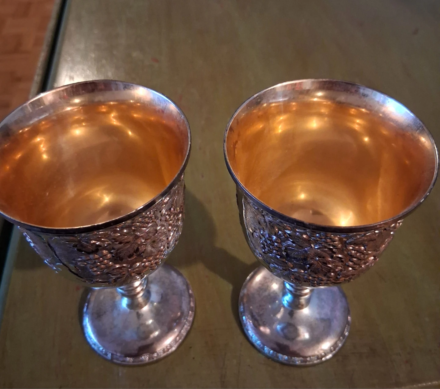 Set of 2 Silver-plated Goblets