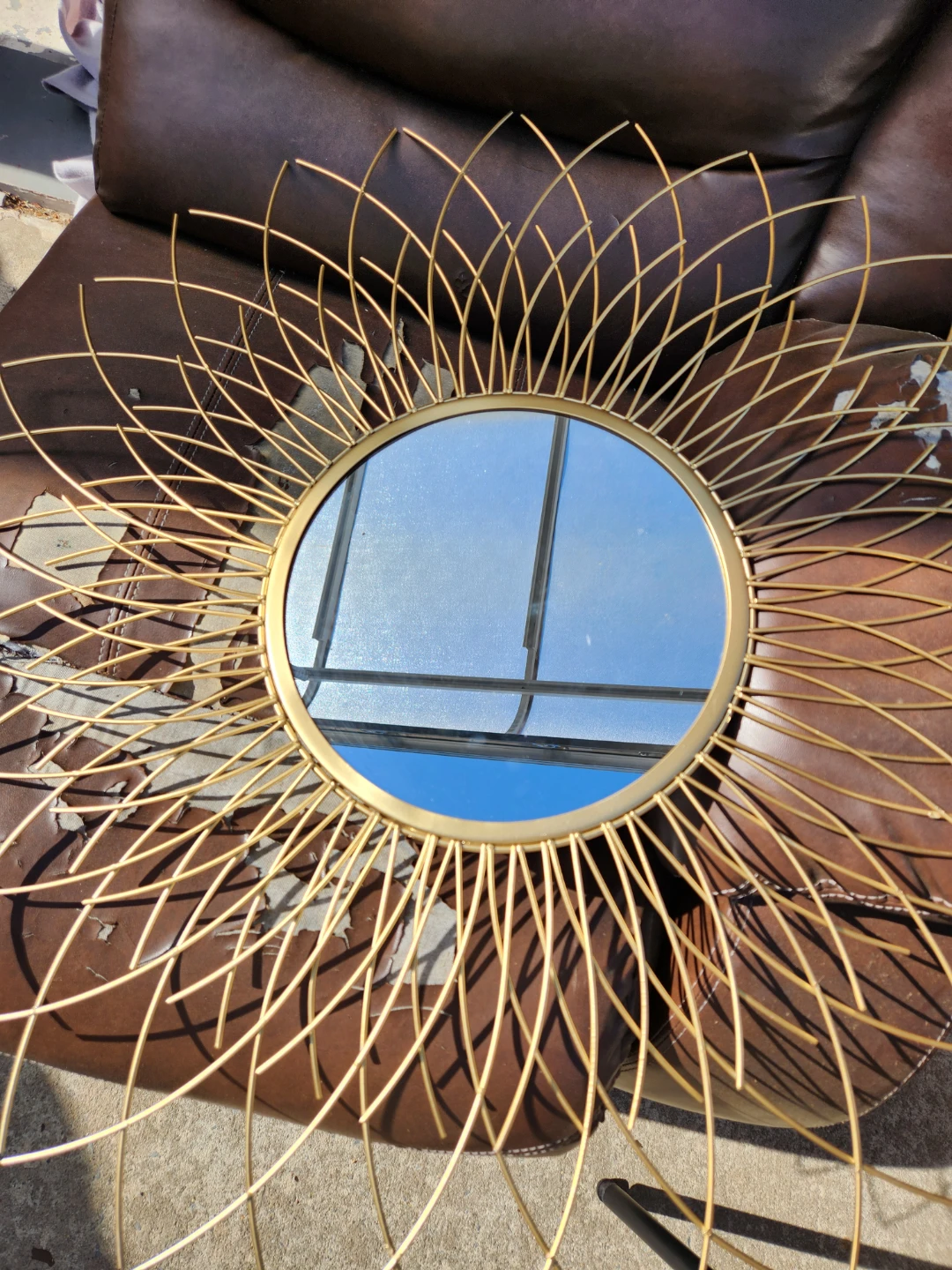 Gold Sunburst Wall Mirror