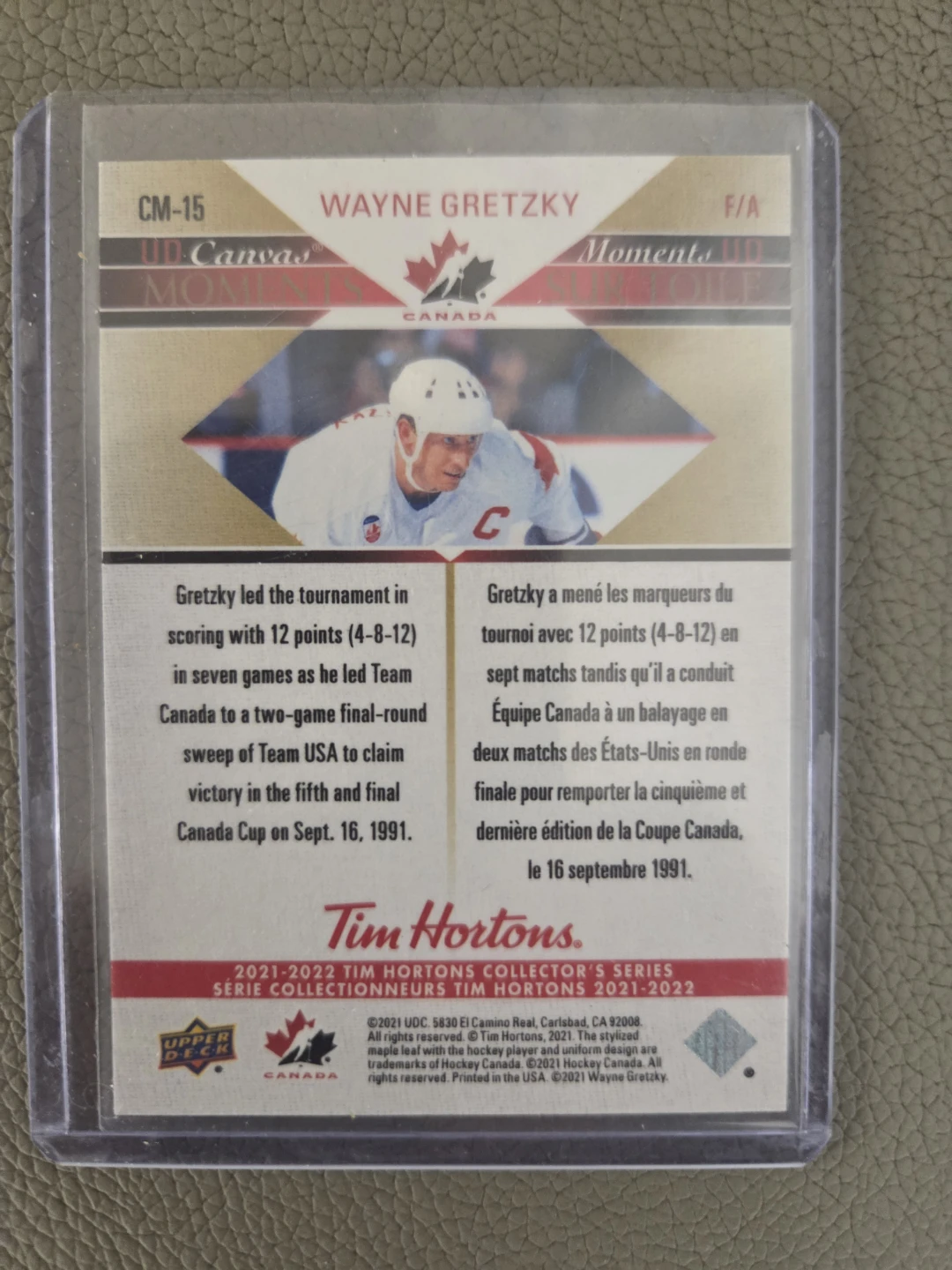 Wayne Gretzky Upper Deck Canvas Moments Card - photo 2