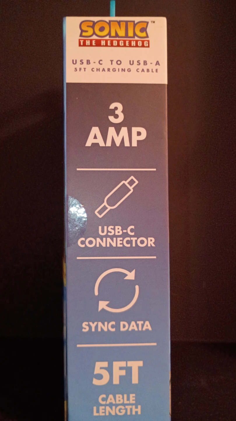 Sonic the Hedgehog USB-C to USB-A Charging Cable - 5ft - photo 3