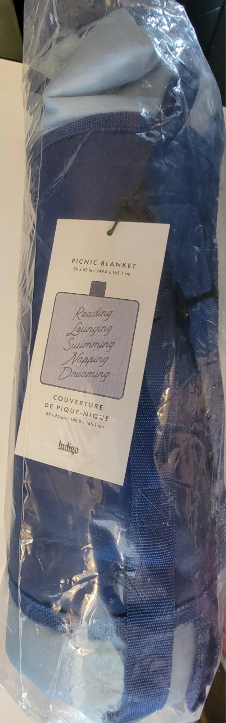 Indigo Picnic Blanket 59 x 65 in
