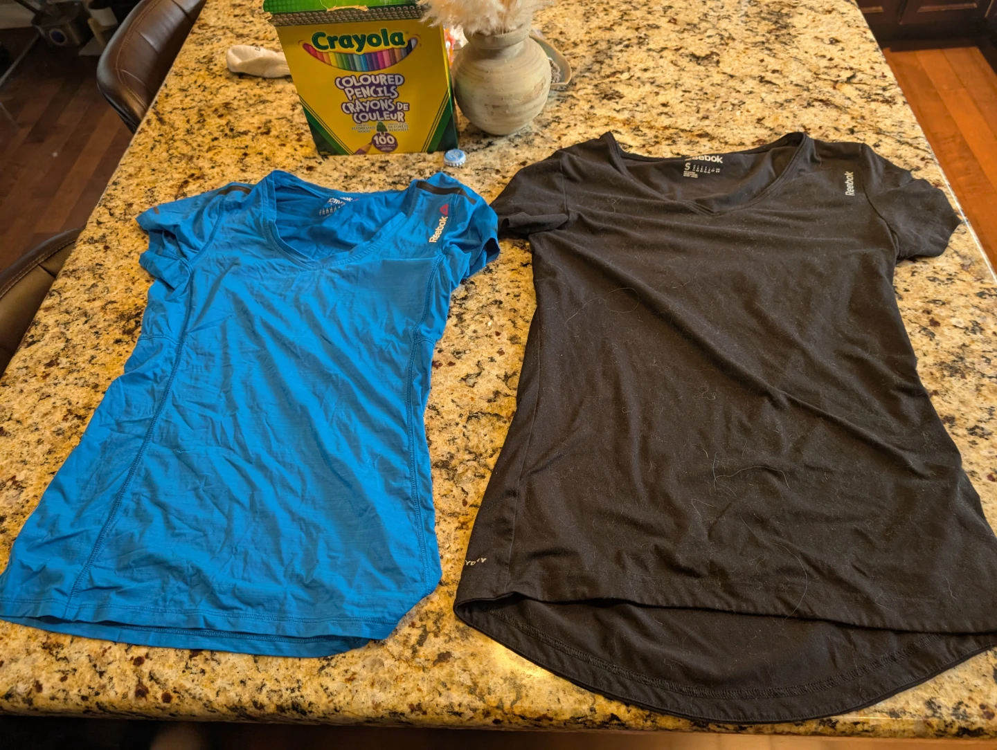 Reebok Women's Athletic T-Shirts (Blue & Black)