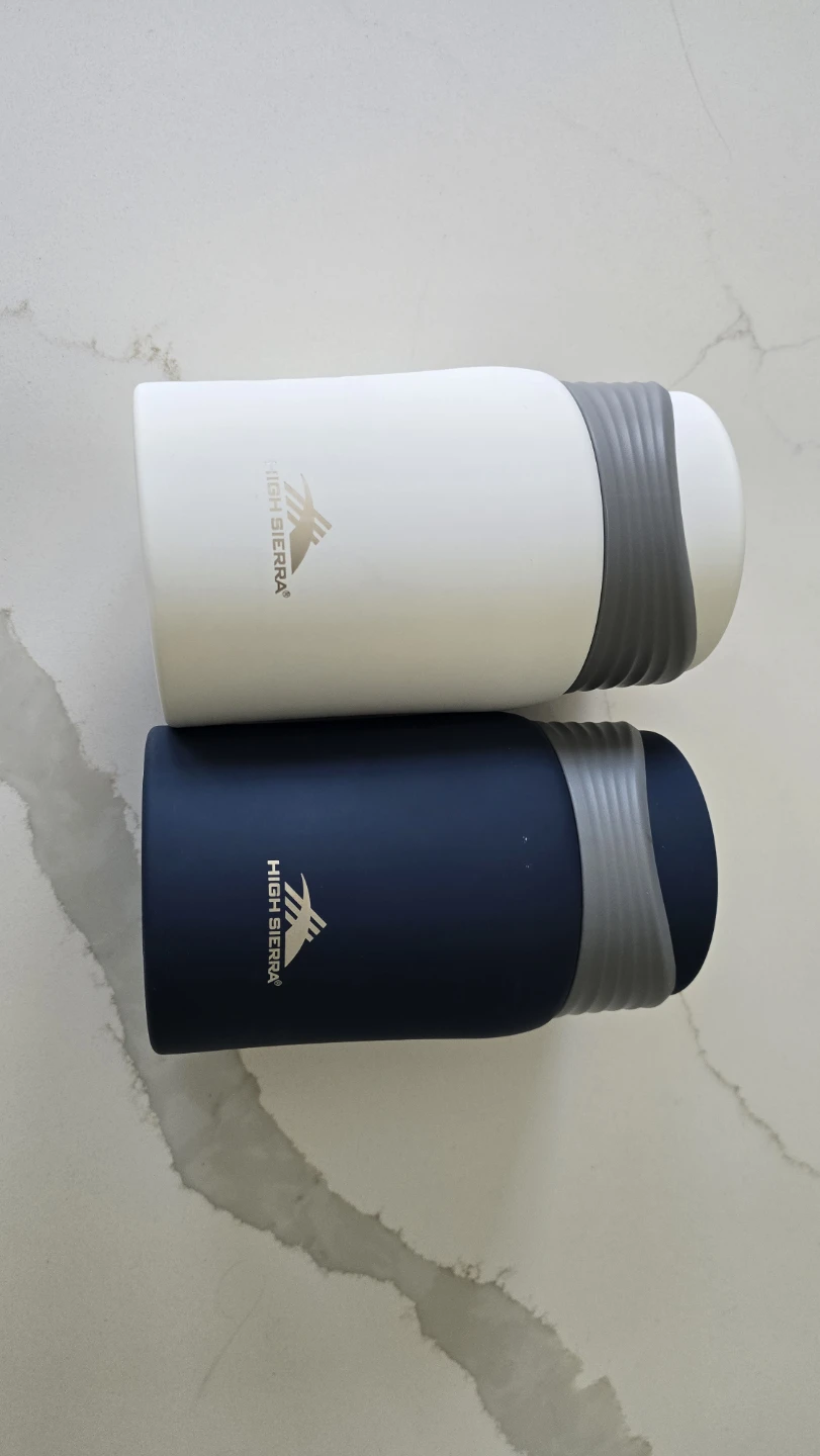 NEW High Sierra Set of 2 Food Jars - White & Navy - photo 2