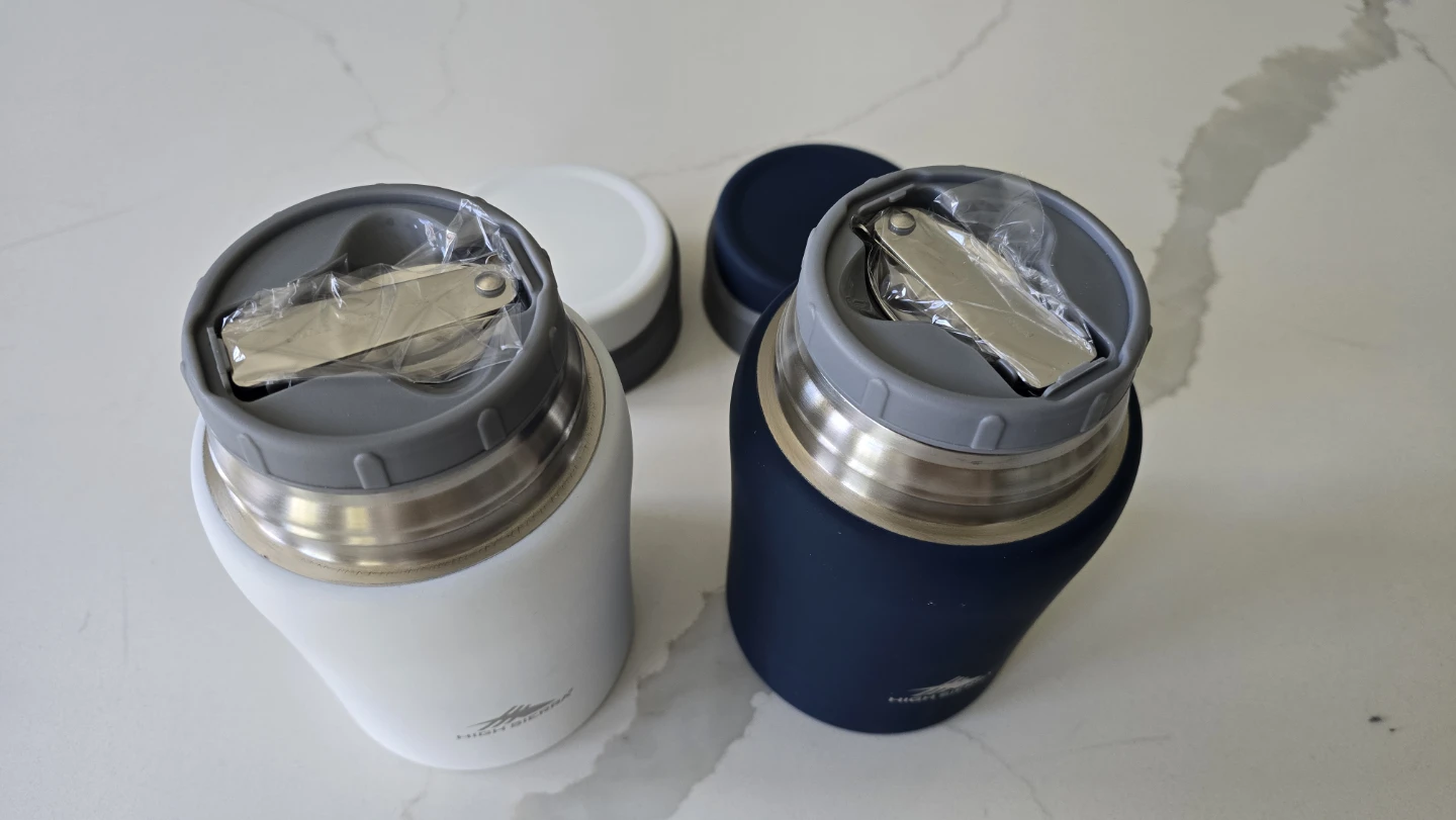 NEW High Sierra Set of 2 Food Jars - White & Navy - photo 3