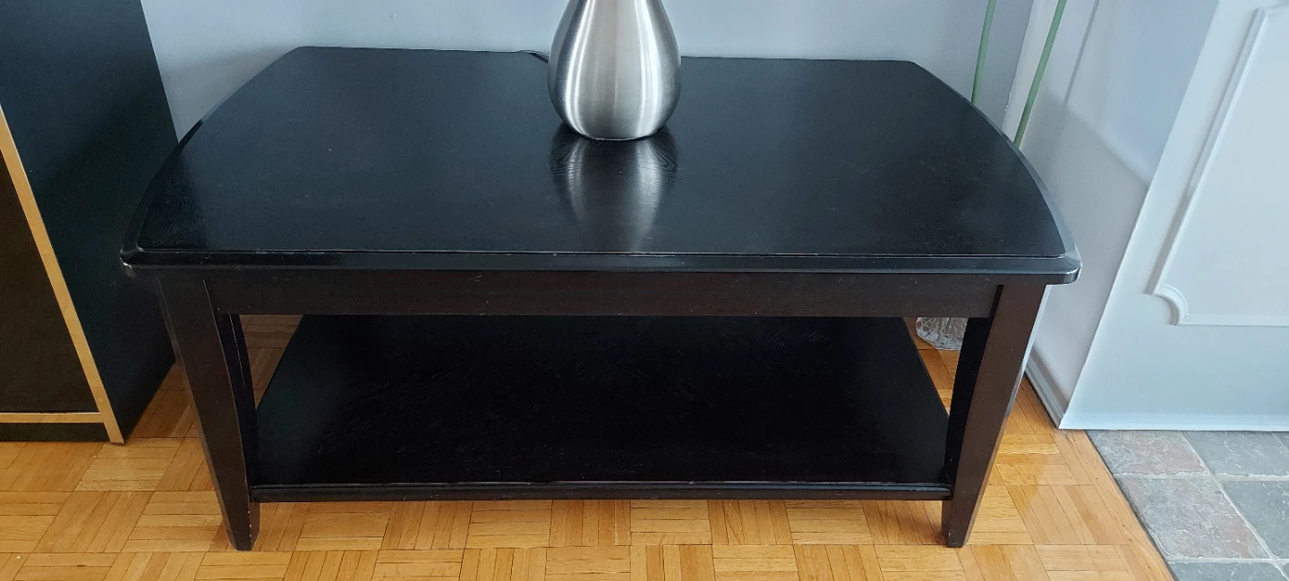 Tall Display Cabinet with Glass Doors / coffee table - photo 3