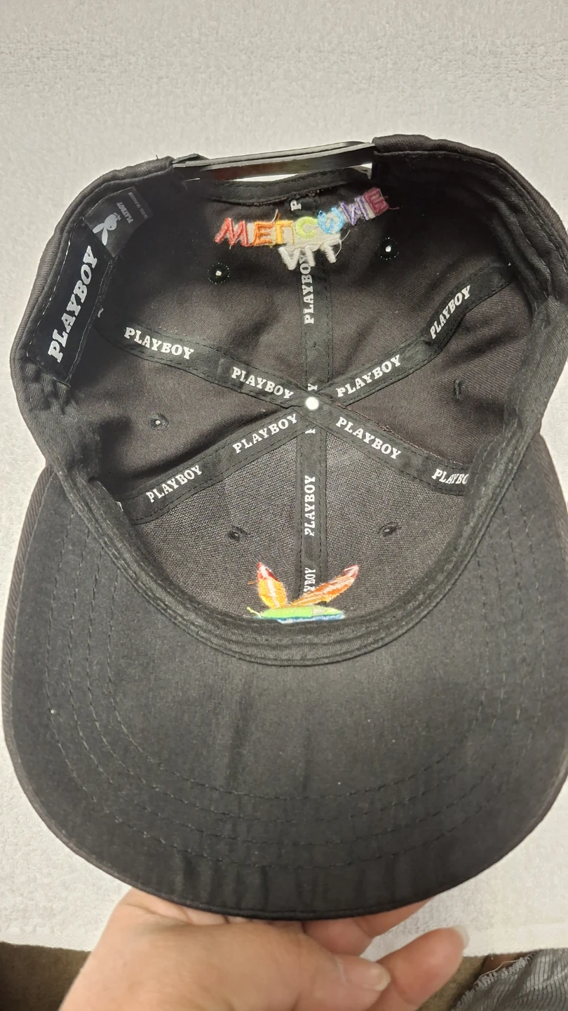 Playboy Black Rainbow Bunny Snapback Hat - photo 2