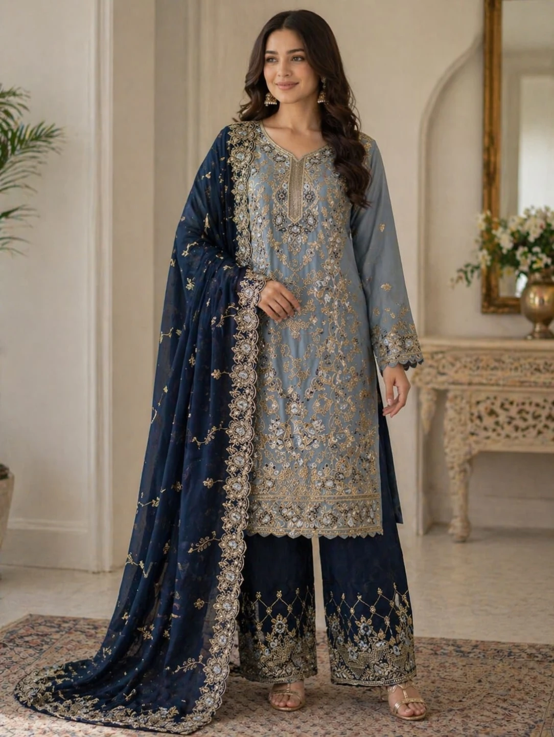 Heavy work Suit with Dupatta
