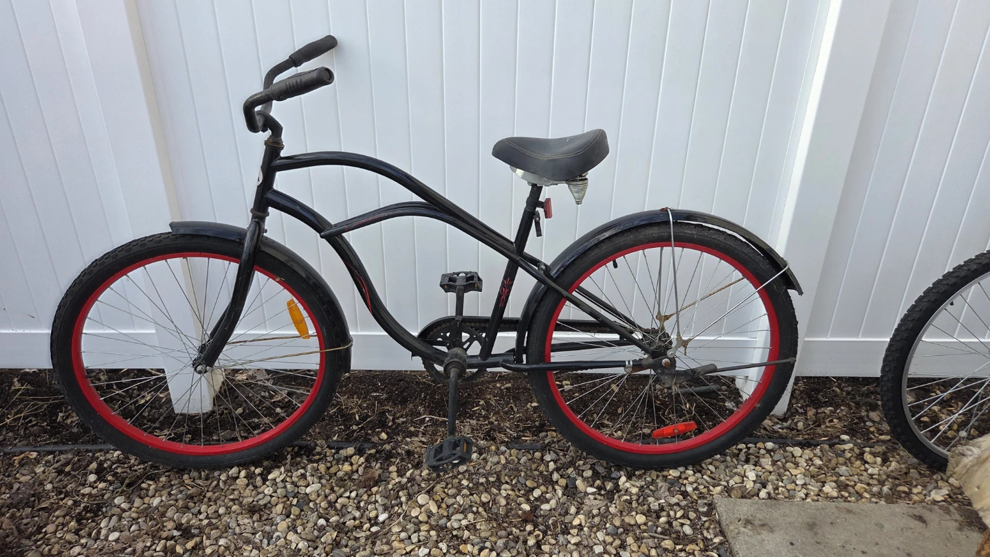 Black Cruiser Bicycle with Red Rims - photo 4