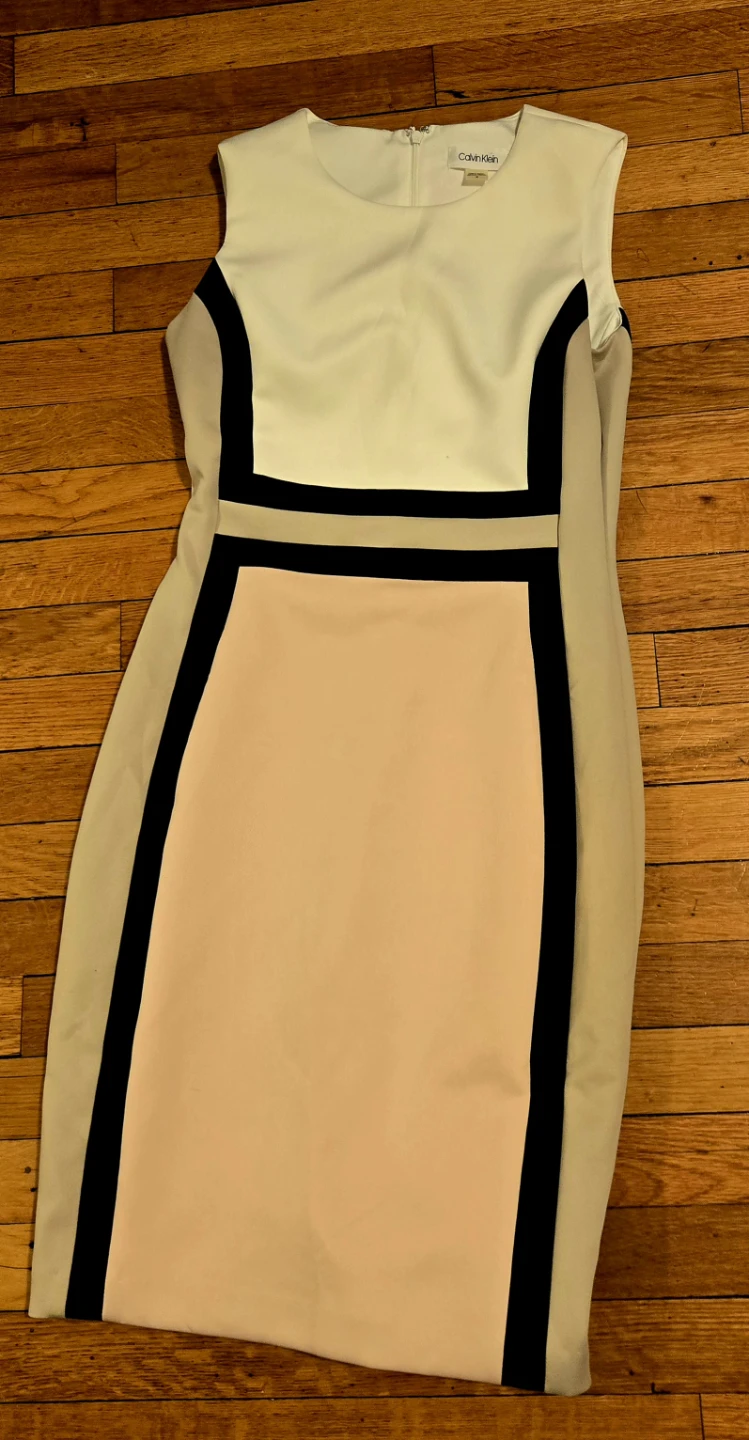 Calvin Klein Colorblock Sheath Dress Size 4