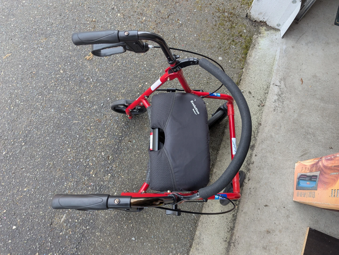 Red Evolution Rollator Walker with Seat and Basket - photo 2