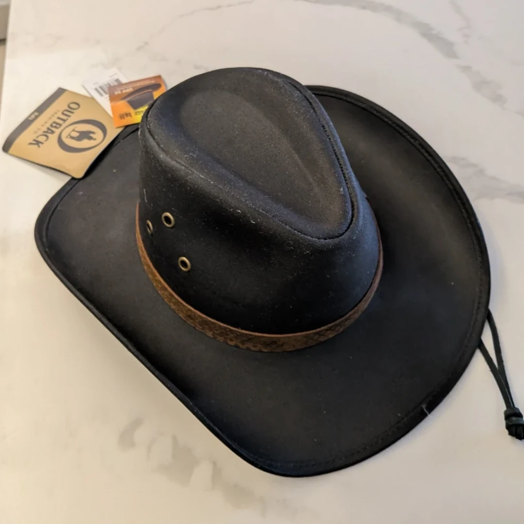 Black Oilskin Trapper Hat from Outback Trading Co.