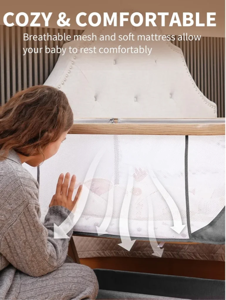3-in-1 Convertible Baby Bassinet with Rocking Function - photo 4