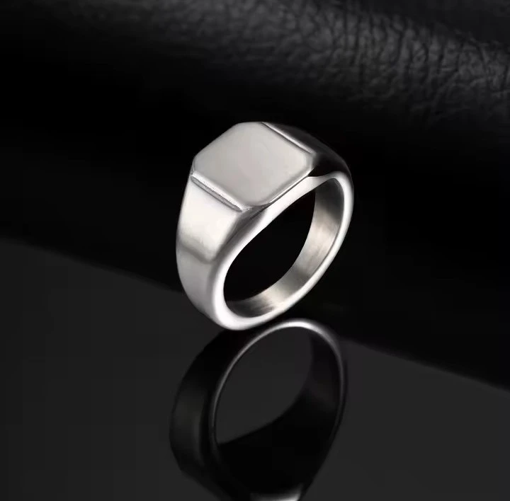 Men's Silver Coated Signet Size 12 Ring