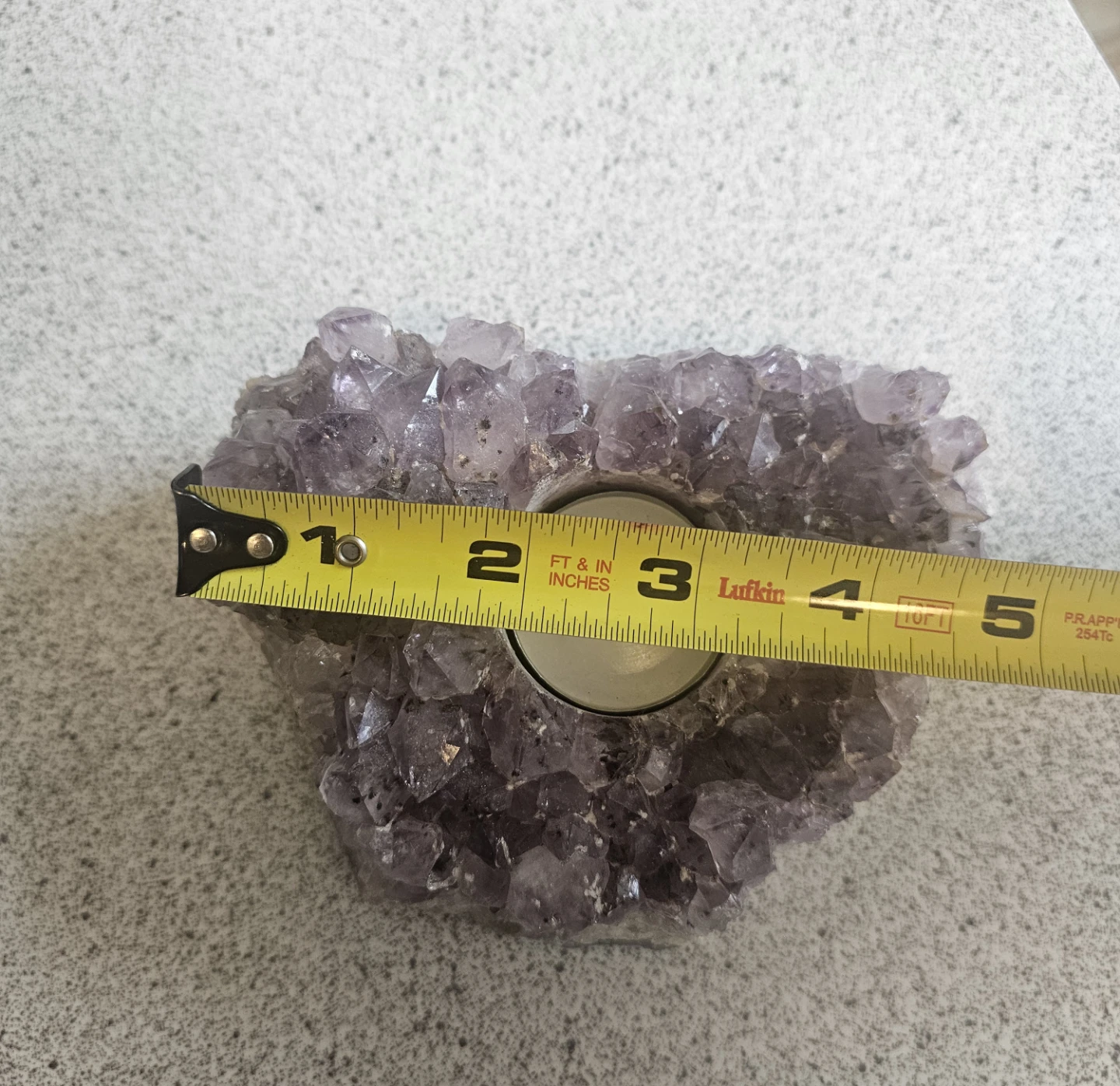 Amethyst Heart shaped Tea Light Holder - photo 4