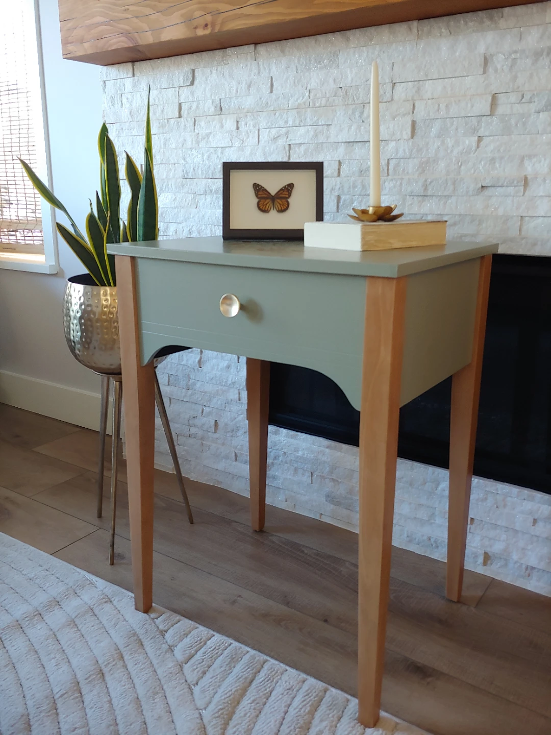 Vintage Light Green Side Table - photo 2