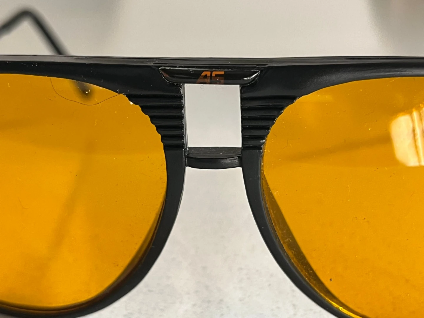 Black Aviator Sunglasses with Orange Lenses - photo 3