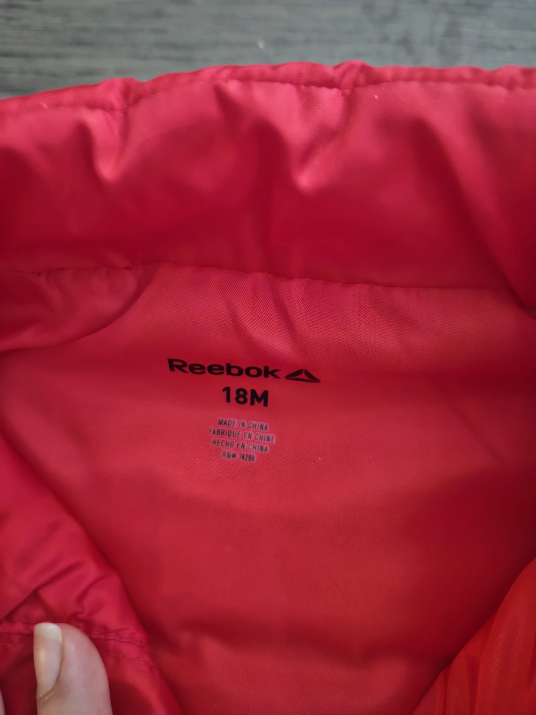 Reebok Puffer Vest Red 18M - photo 3