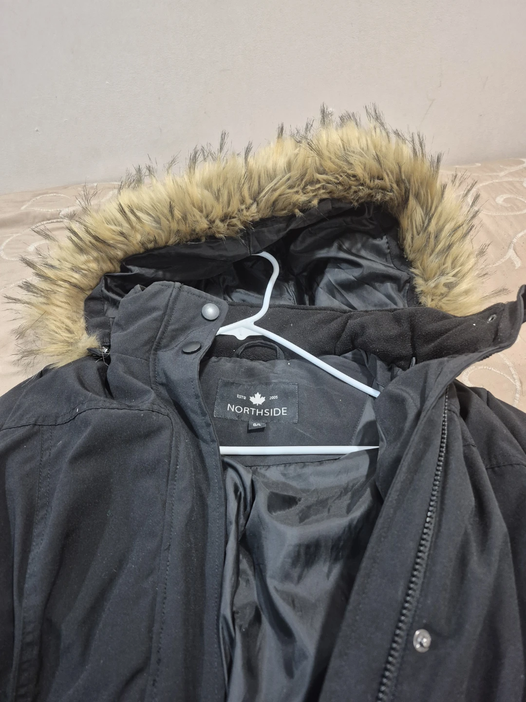 Northside Black Fur Hooded Parka Jacket Size G/L - photo 3
