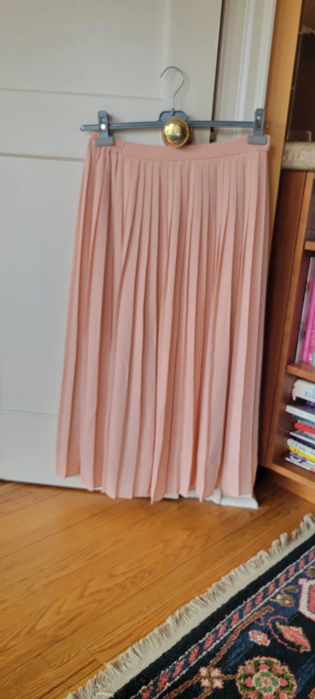 Pleated Midi Skirt - Blush Pink