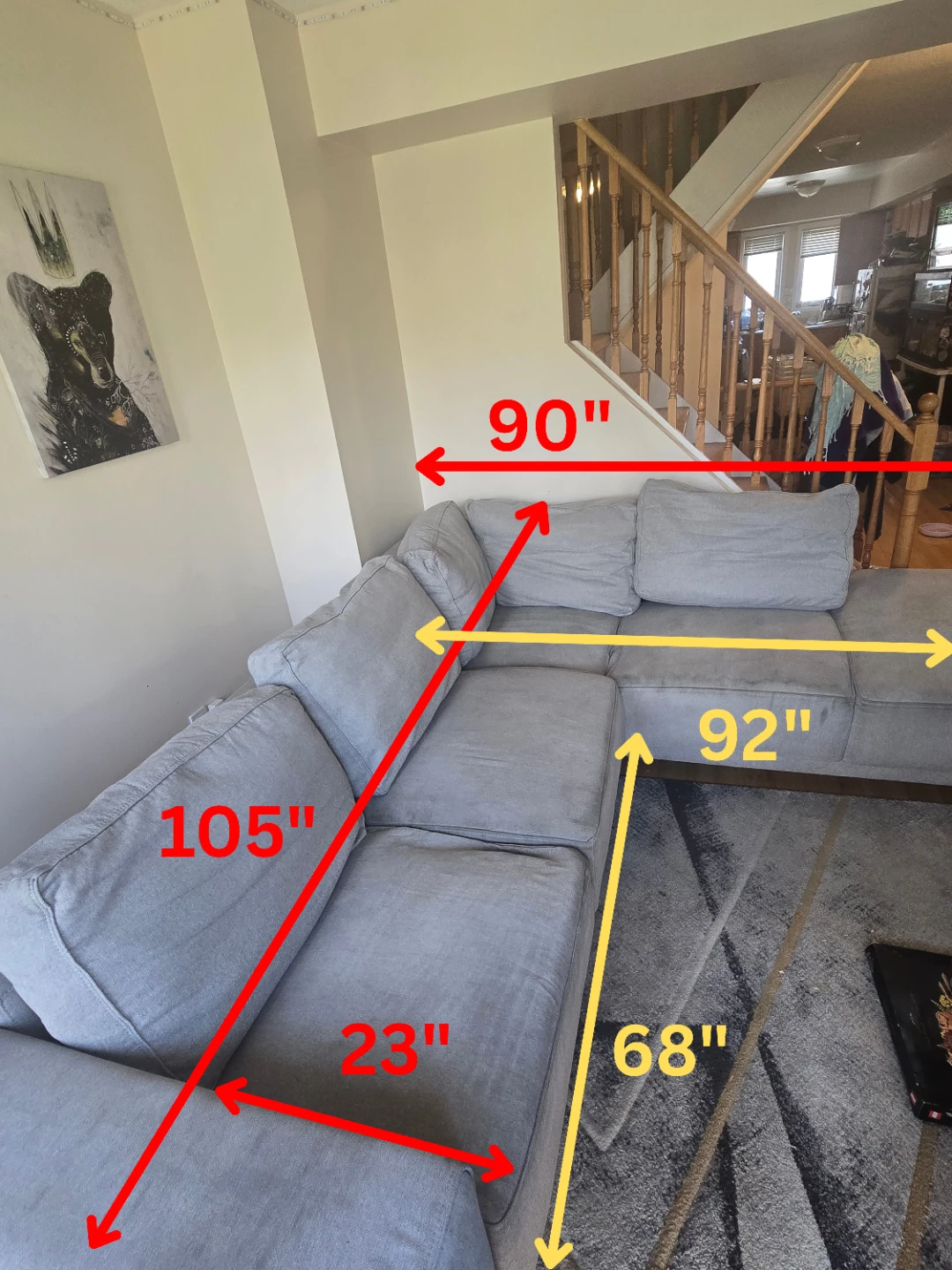 Grey Sectional Sofa - photo 4