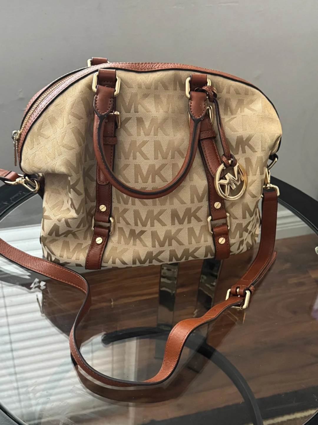 Michael Kors MK Signature Monogram Satchel Bag - photo 2