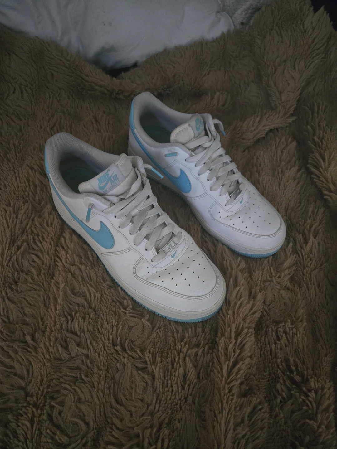 Air force ones blue/white