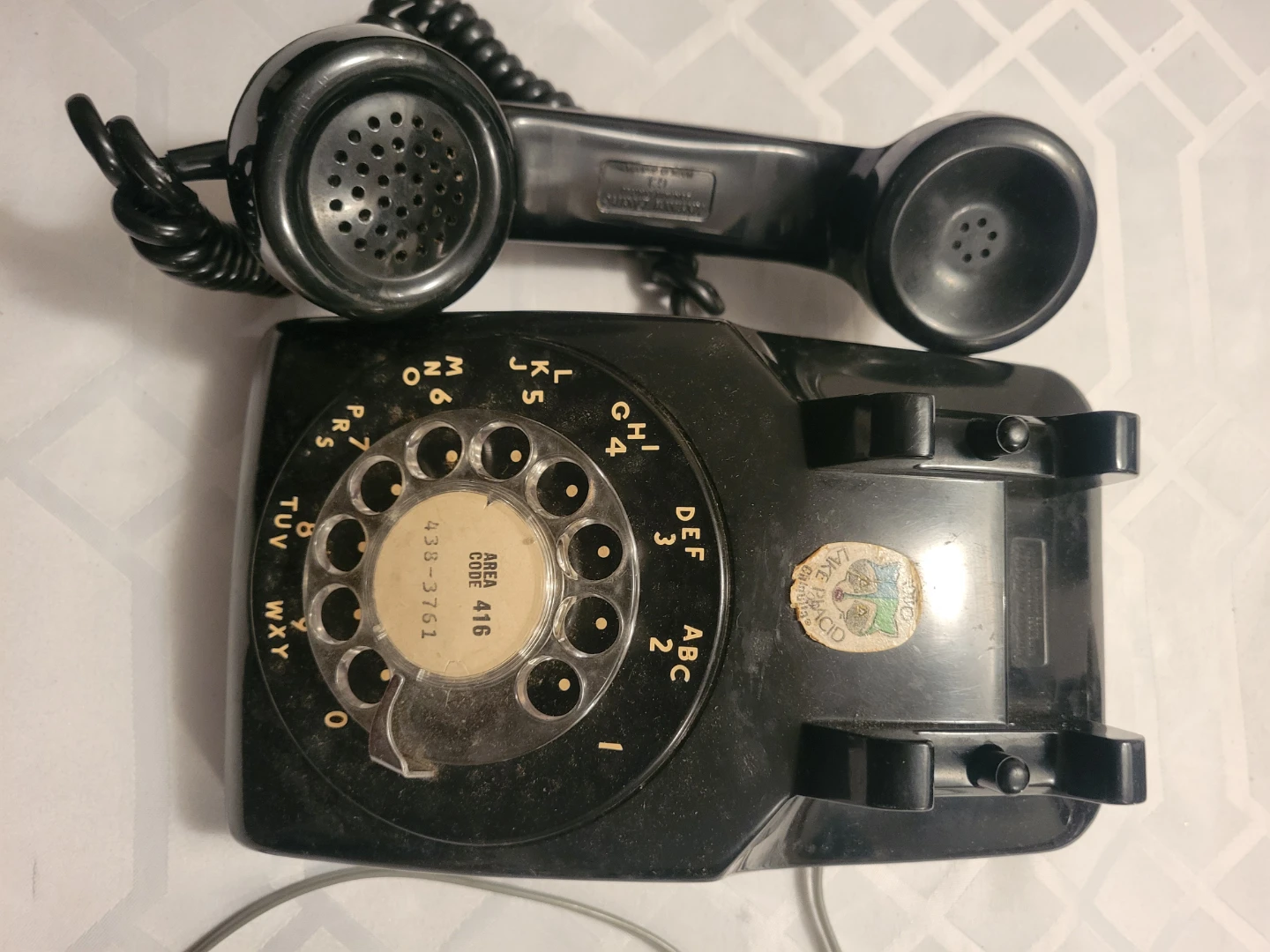 Vintage Black Rotary Dial Telephone - Bell NE-500 - photo 3
