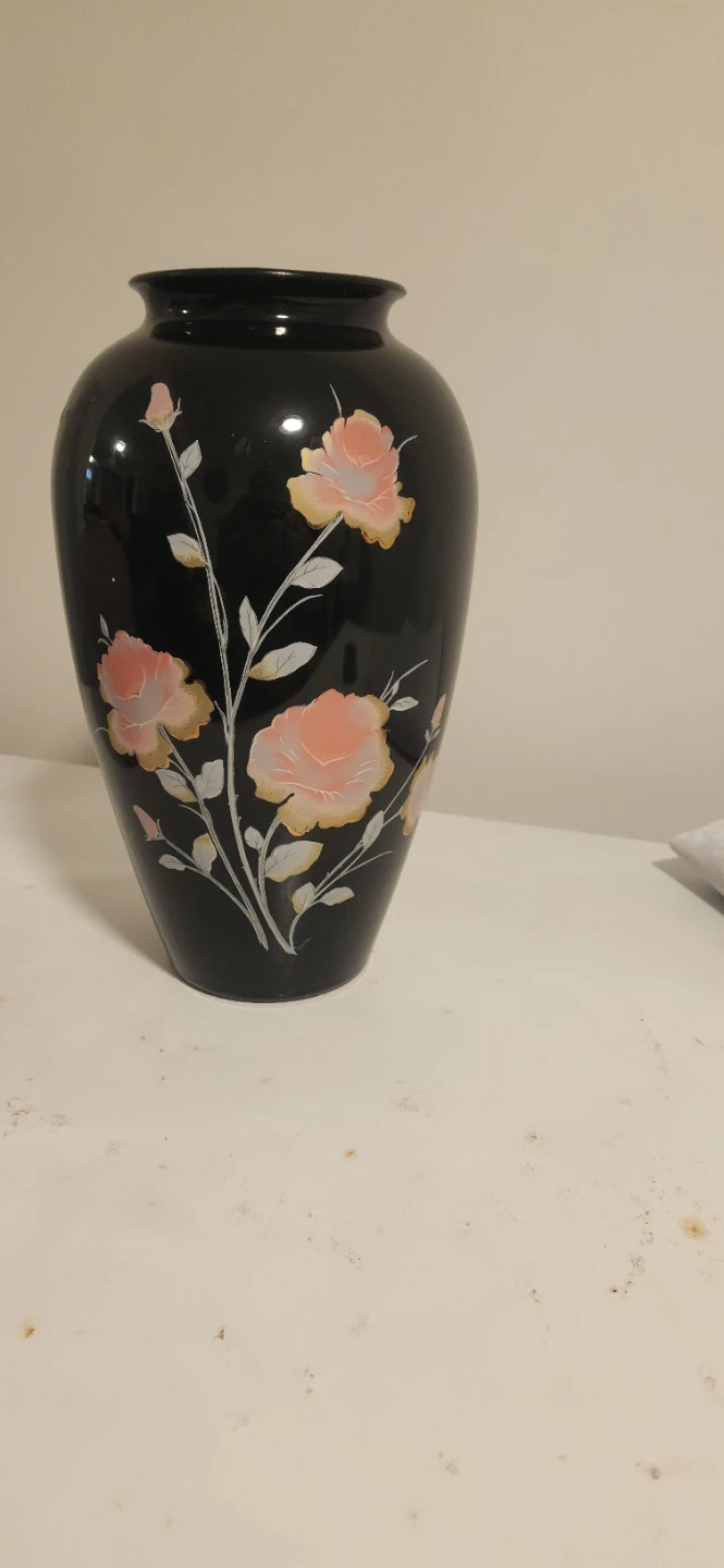Black Floral Vase