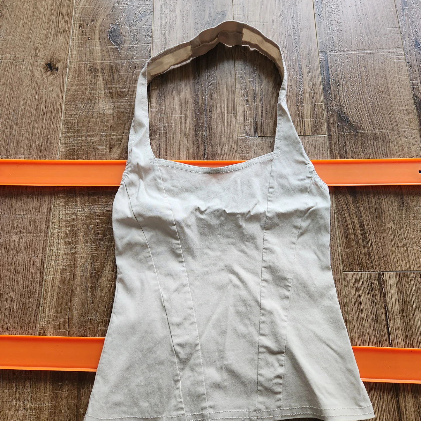 PrettyLittleThing Beige Halter Top