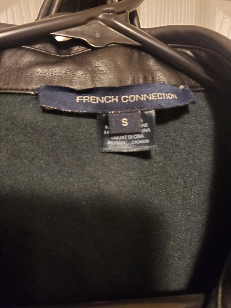 French Connection Faux Leather Oversized Jacket - Size S  🌱 - photo 2