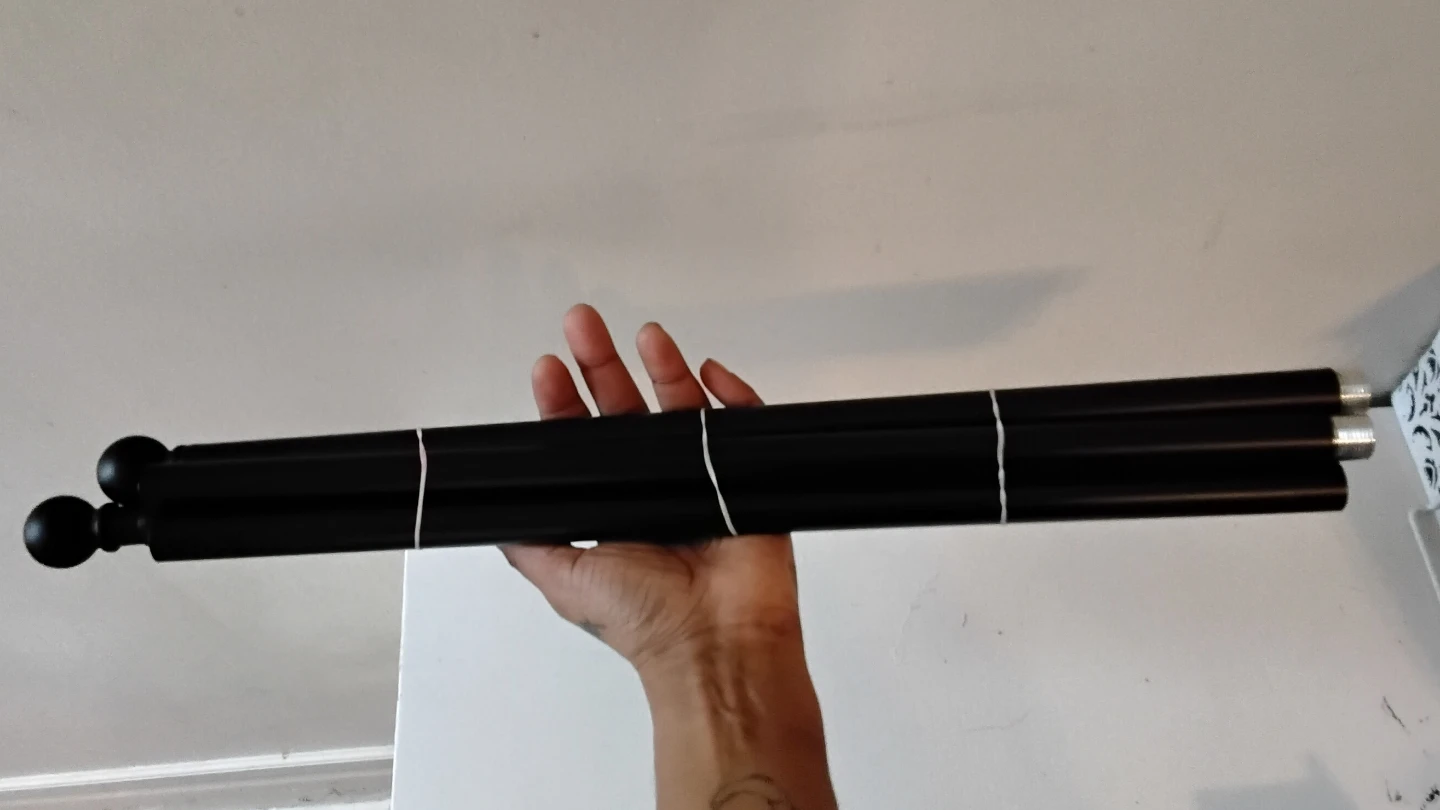 Black Curtain Rod with Ball ends - photo 2