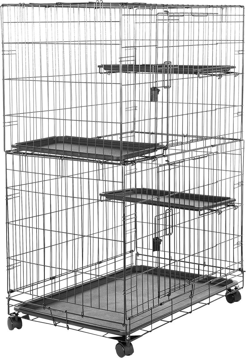 Amazon Basics 3-Tier Cat Cage Playpen - 22 Inch - photo 2