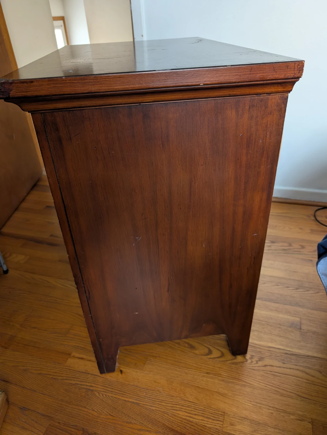 Wooden Nightstand with Drawer and Cabinet - photo 4