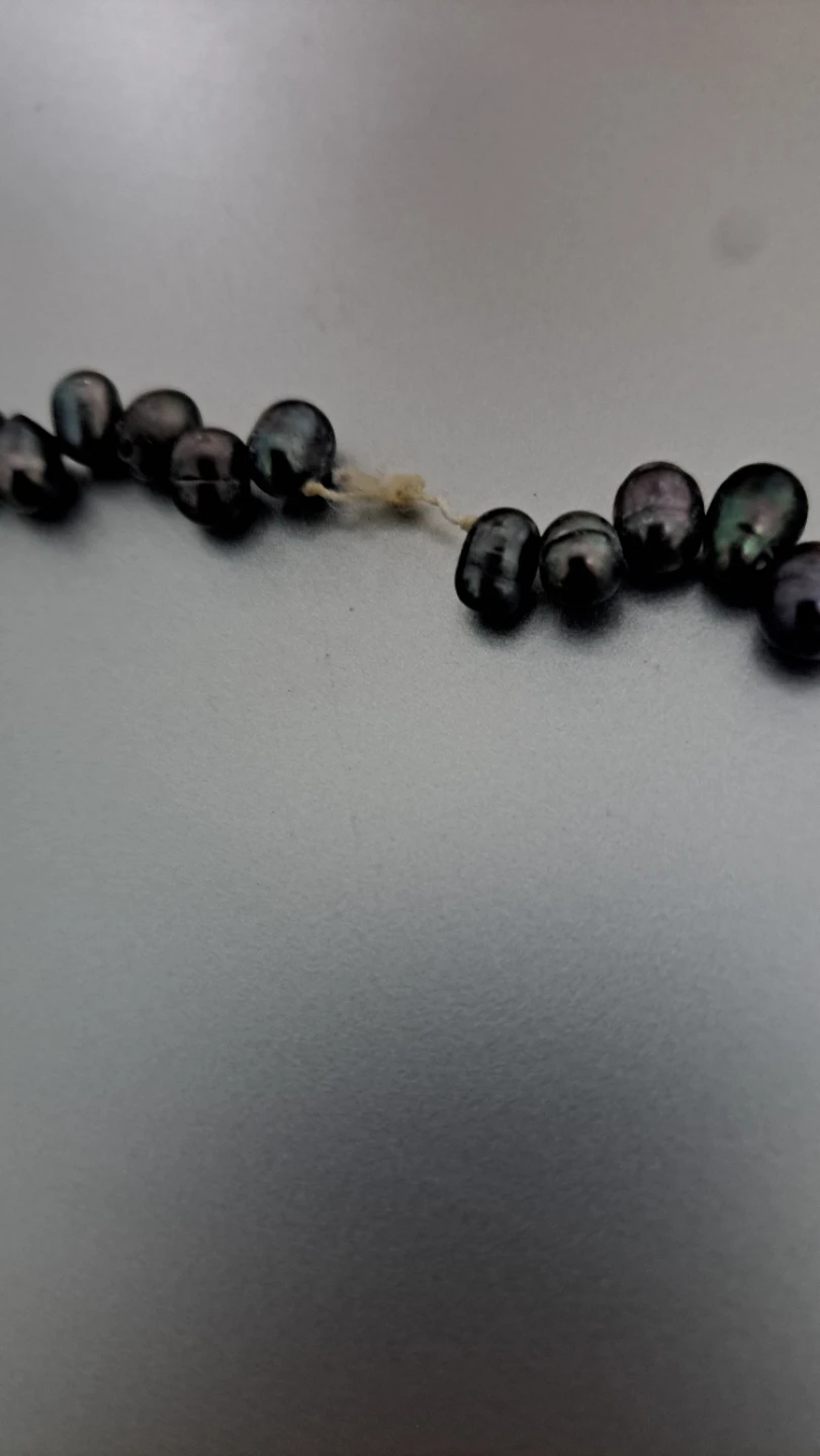 Dark Peacock Freshwater Pearl Necklace - photo 3