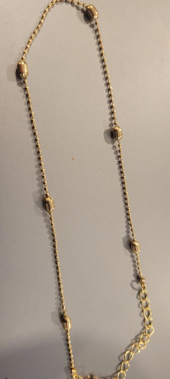 Gold-tone Beaded Chain Anklet - photo 2