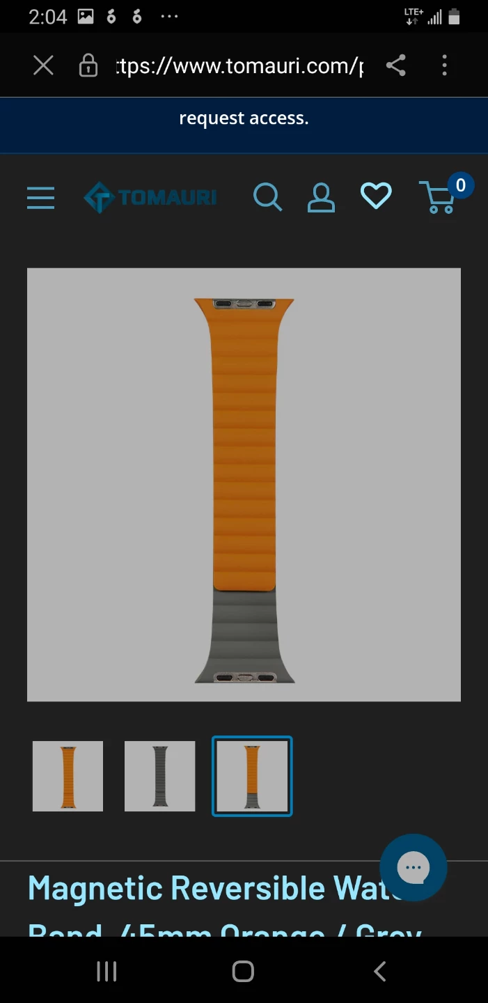 Magnetic Reversible  🌱 Watch Band 45mm Orange / Grey - photo 2