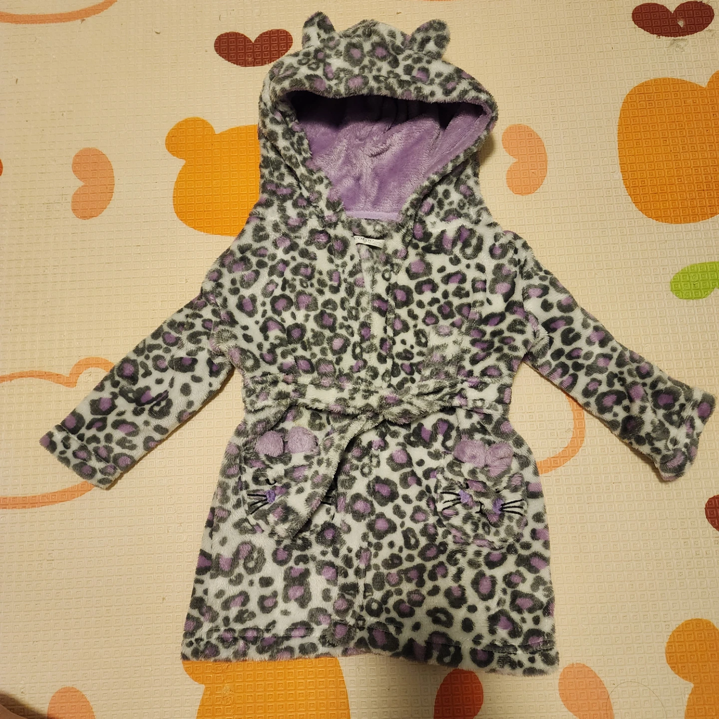 George Baby Leopard Print Hooded Robe 18-24M