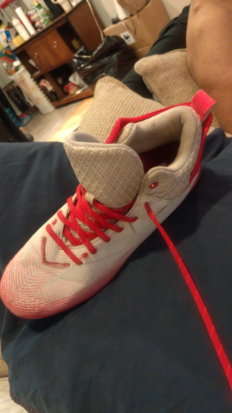 Under Armour Red & White Football Cleats Size 11.5 - photo 4
