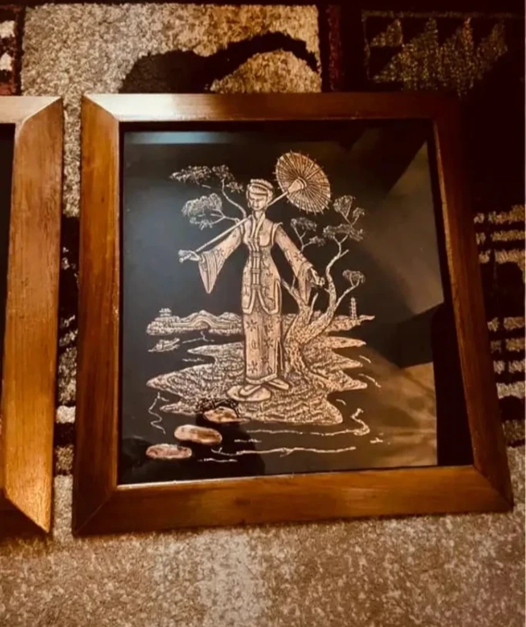 1950's Robert A. Brenholtz Japan Copper Etched Wall Art - photo 3