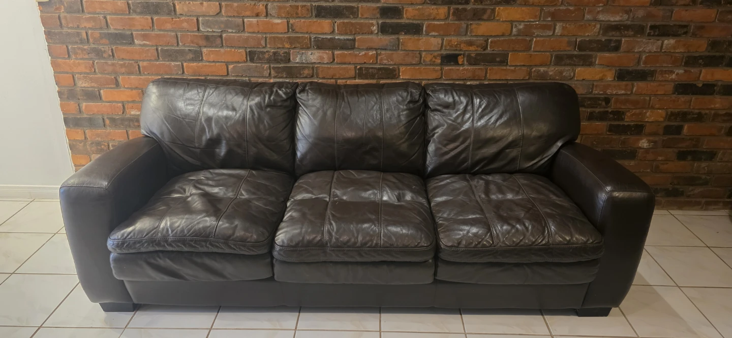 Brown Leather Sofa bed