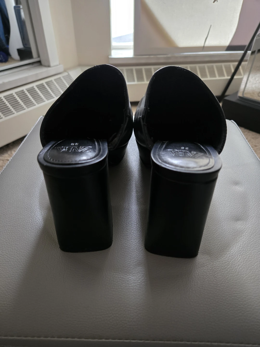 ZARA Black Platform Mules - Size 38 - photo 3