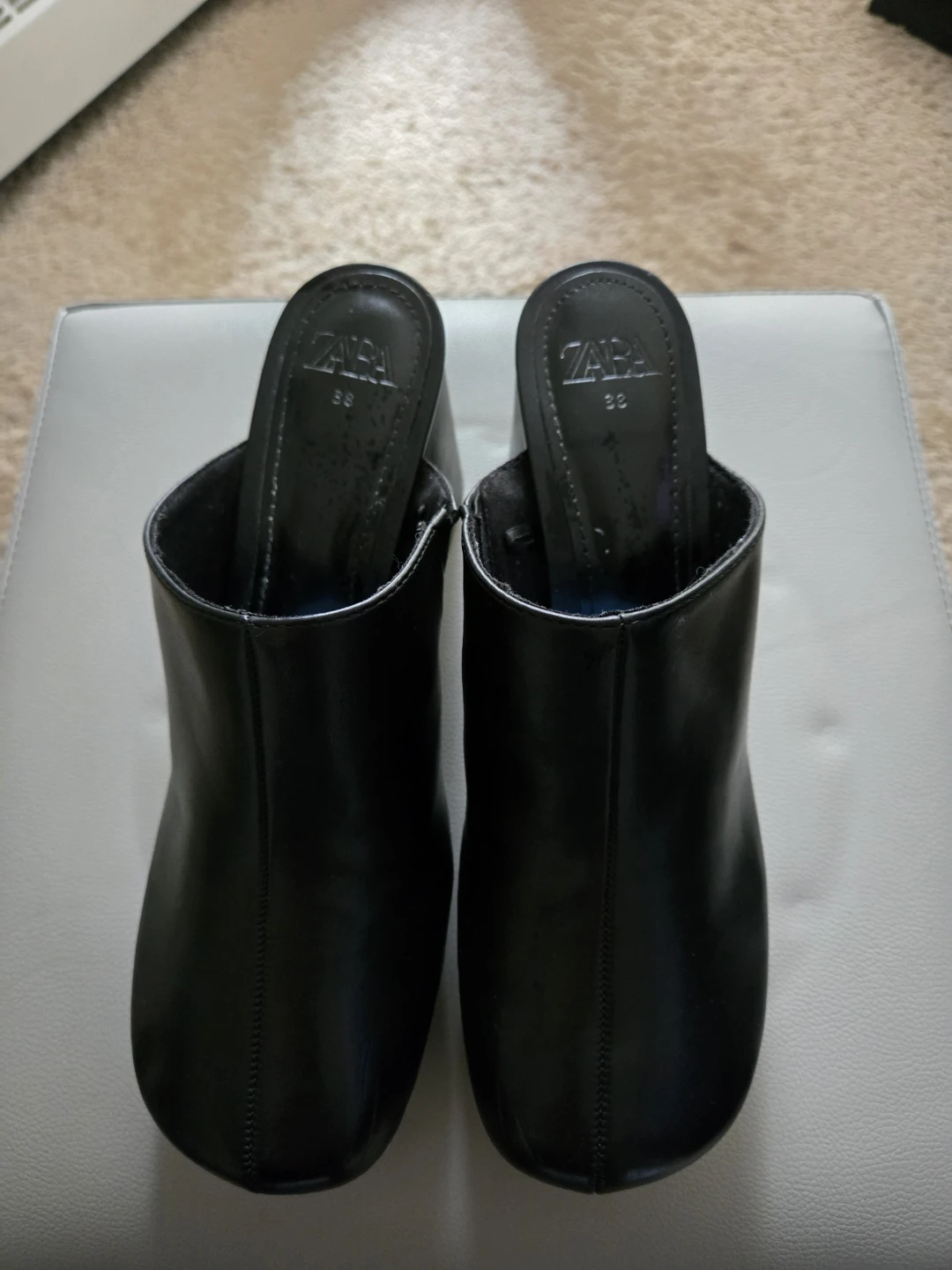 ZARA Black Platform Mules - Size 38 - photo 4