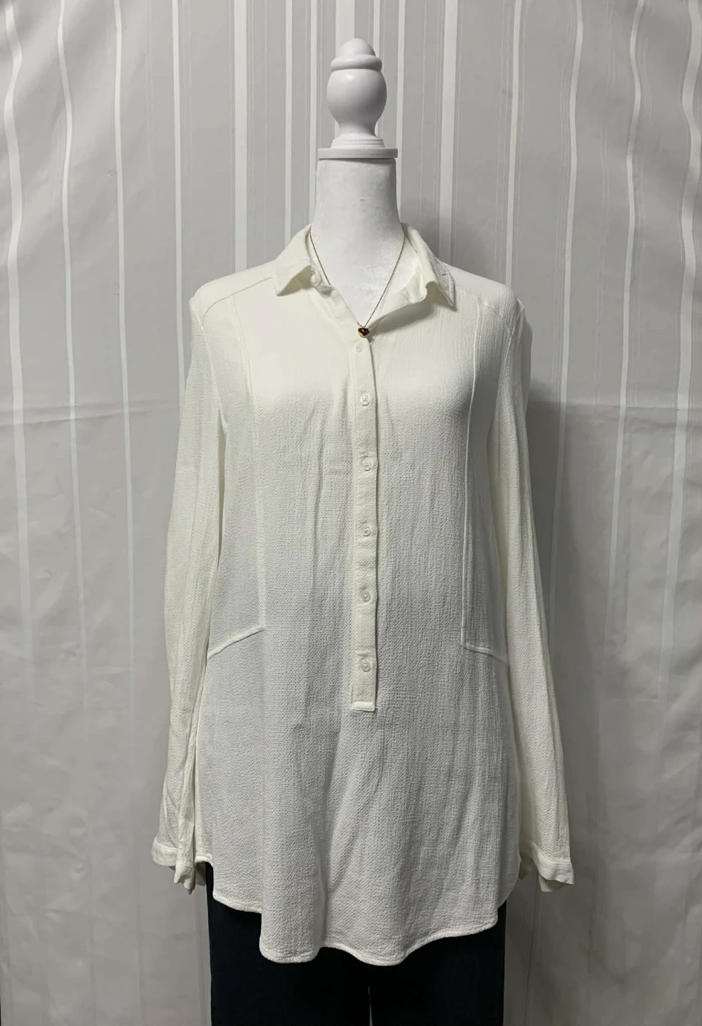 CAMBER GRACE White Long Sleeve Tunic Shirt