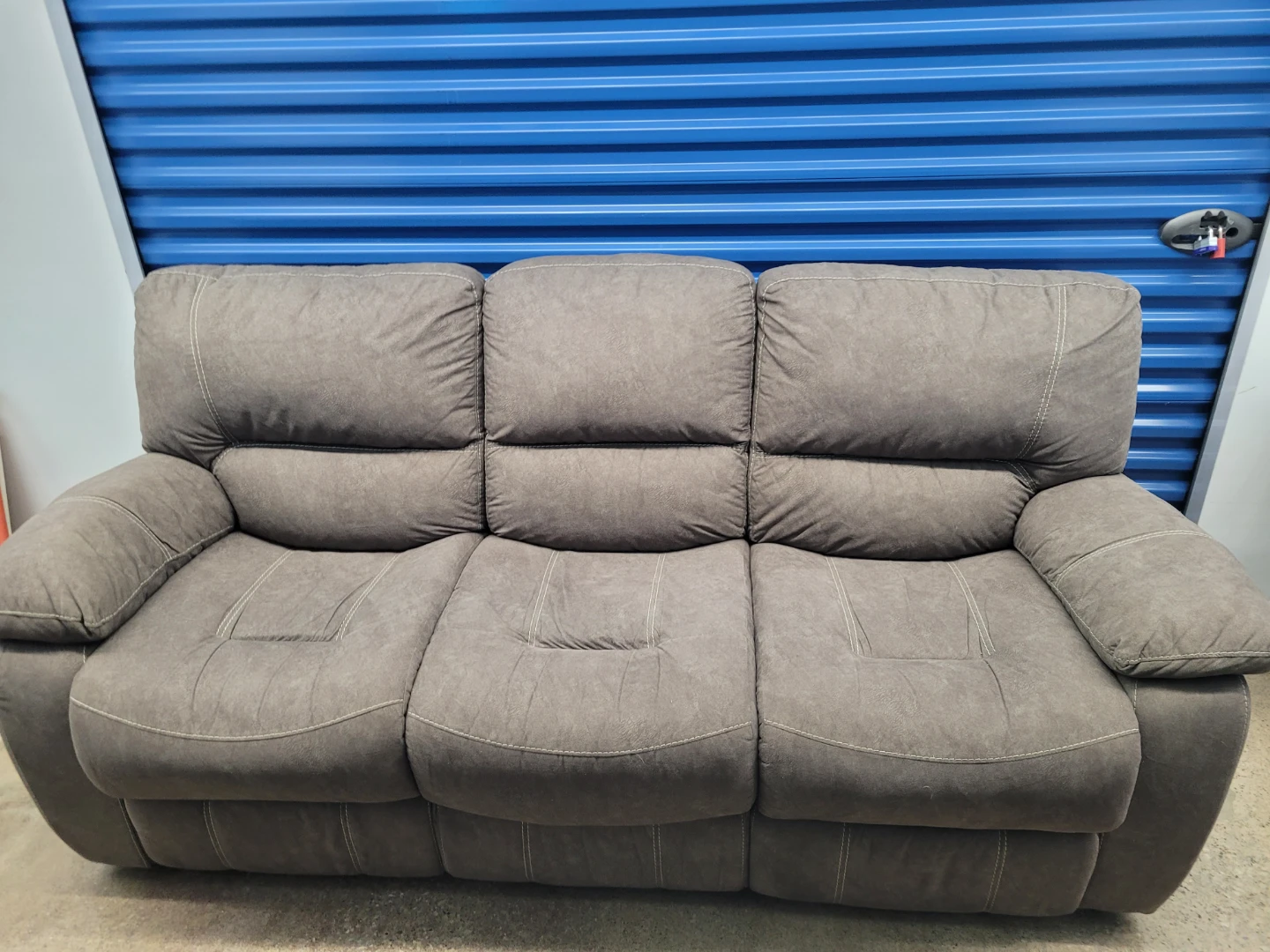 Grey Reclining Loveseat and Sofa