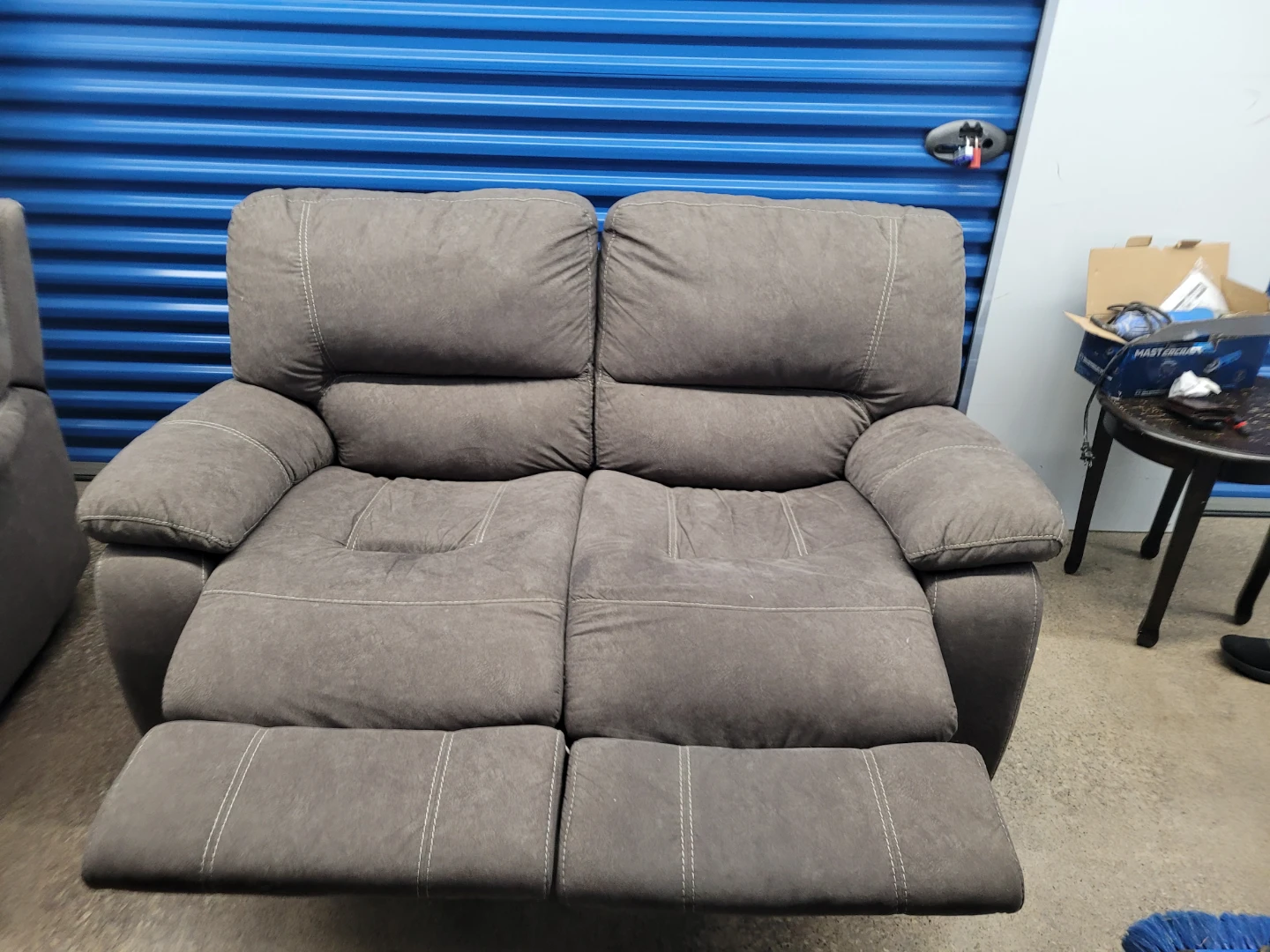 Grey Reclining Loveseat and Sofa - photo 2