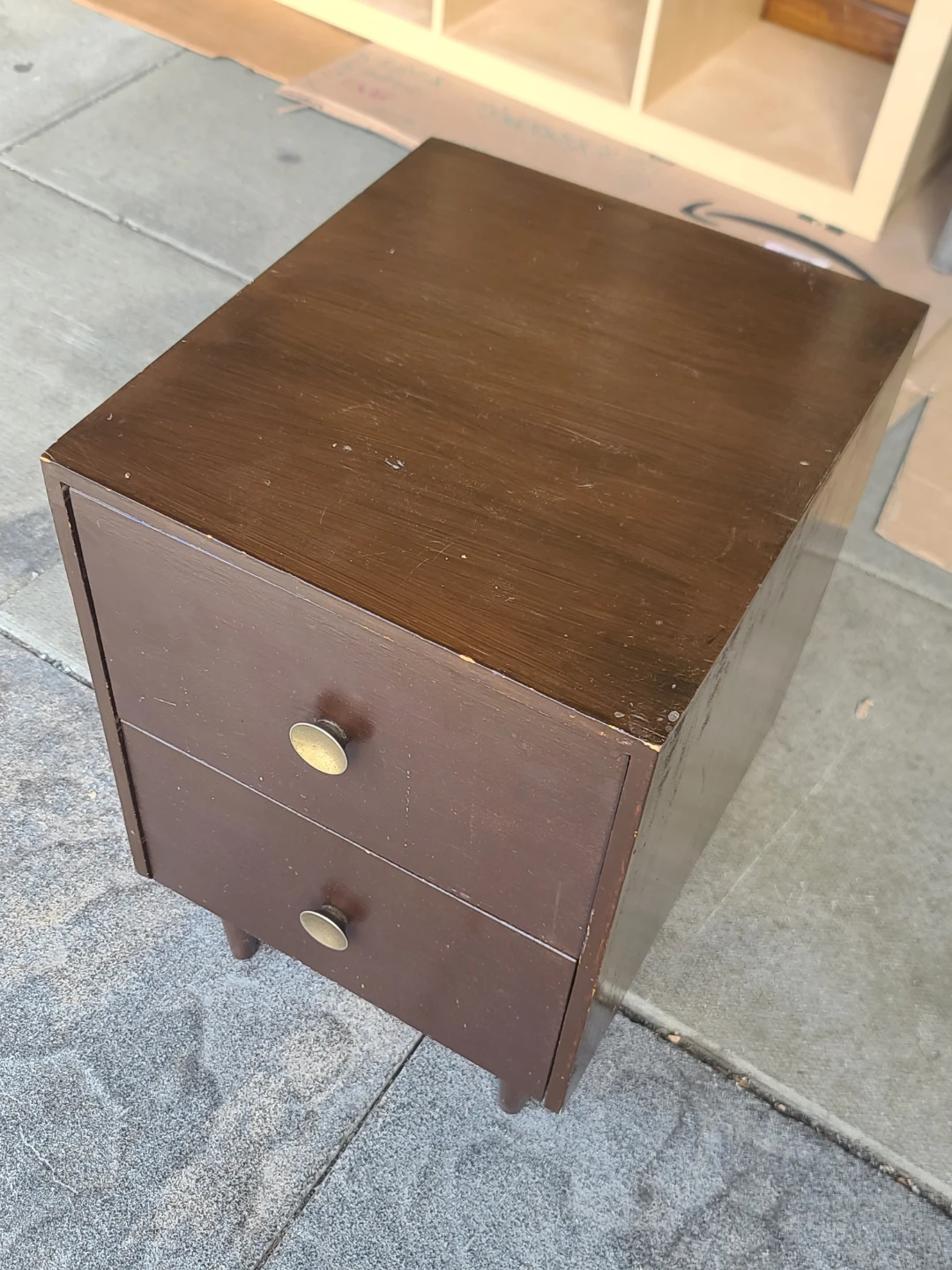 MCM Dark Brown 2-Drawer Nightstand - photo 2